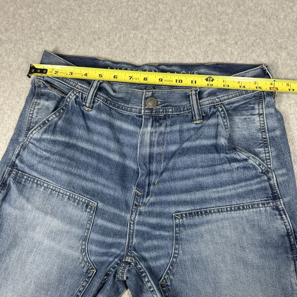 American Eagle Carpenter Double Knee Jeans Men's 30x32(30x30) Blue Light Wash